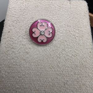 Pink and Silver Floral Button (1930)